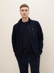 Вітровка structured jacket 1030556XX1010668 Tom Tailor S Темно-синій 1030556XX1010668