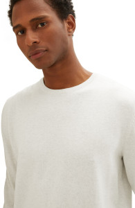 Кофта basic crew neck sweater 1027661-32715 Tom Tailor XL Білий 1027661-32715
