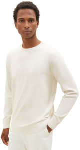 Кофта basic crew neck sweater 1027661-32715 Tom Tailor XL Білий 1027661-32715