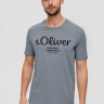 Футболка T-shirt à logo imprimé 2139909.95D1 s.Oliver L Сірий 2139909.95D1