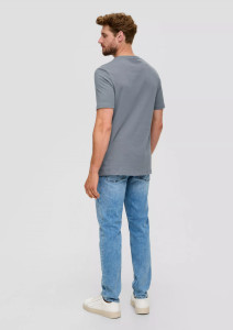 Футболка T-shirt à logo imprimé 2139909.95D1 s.Oliver L Сірий 2139909.95D1