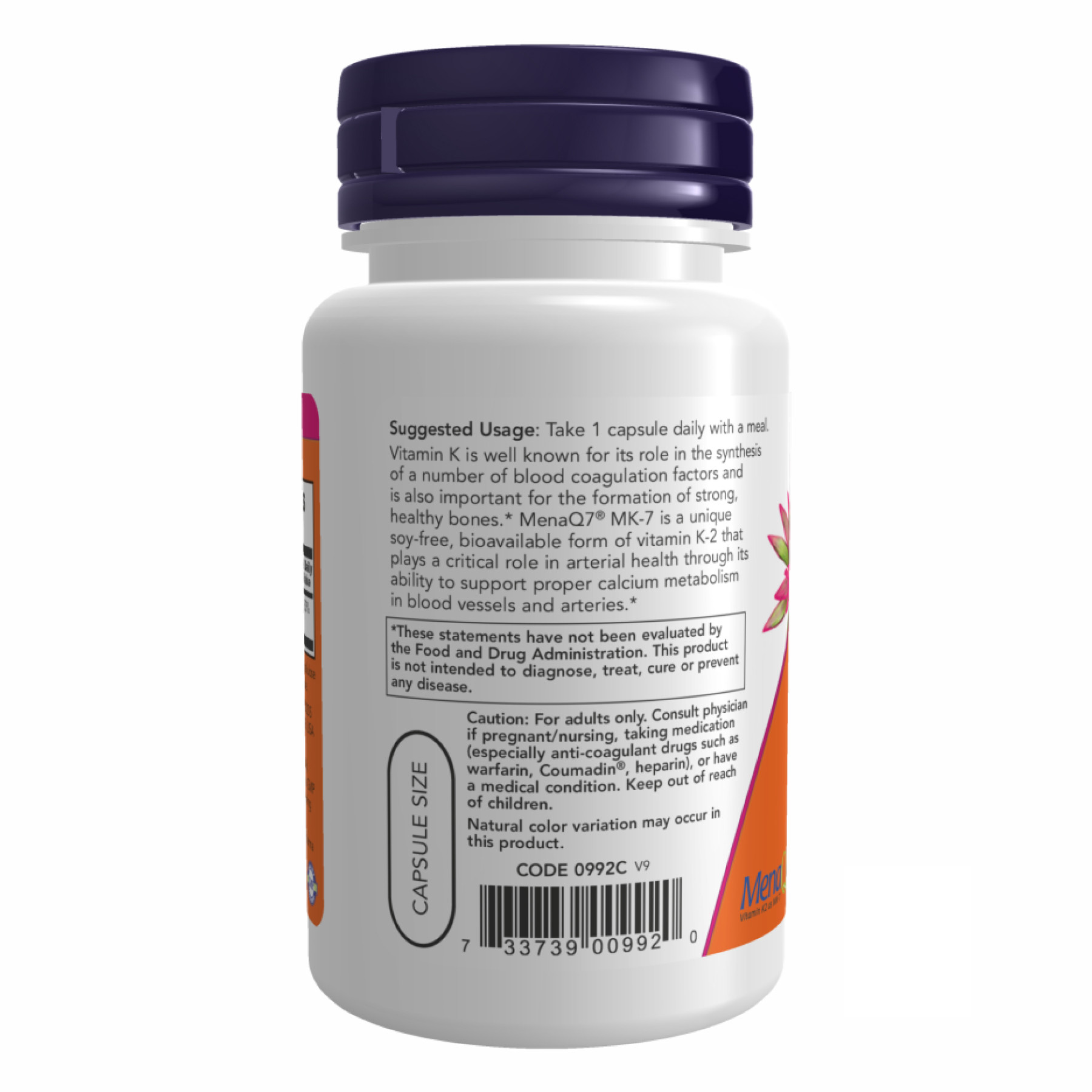 Капсули Vitamin K-2 (MK7) 100 mcg - 60 vcaps 2022-10-0461