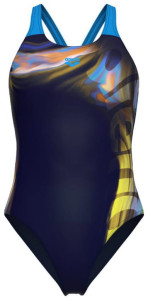 Купальник закритий для жінок Arena DREAMHLINE SWIMSUIT V BACK темно-синій Жін 36 008328-760