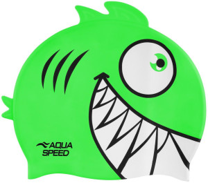 Шапочка для плавання Aqua Speed ZOO Pirana 9699 піранья, салатовий Діт OSFM 246-11
