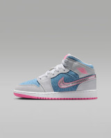 Кросівки дитячі Air Jordan 1 Mid Se (Gs) Grey/Blue HQ1999-400