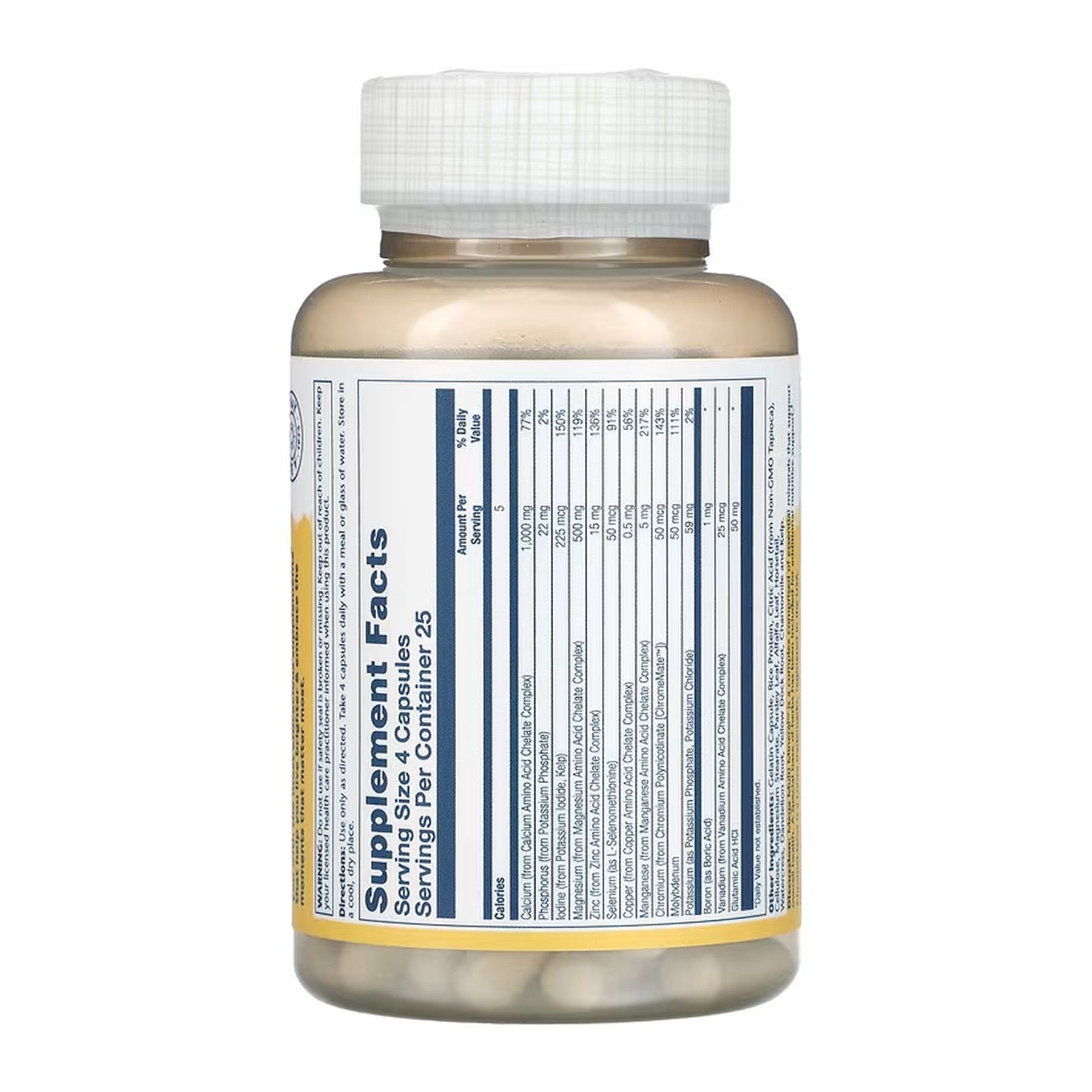 Капсули Solaray Mega Multi Mineral Iron-Free - 100 caps 2023-10-6747