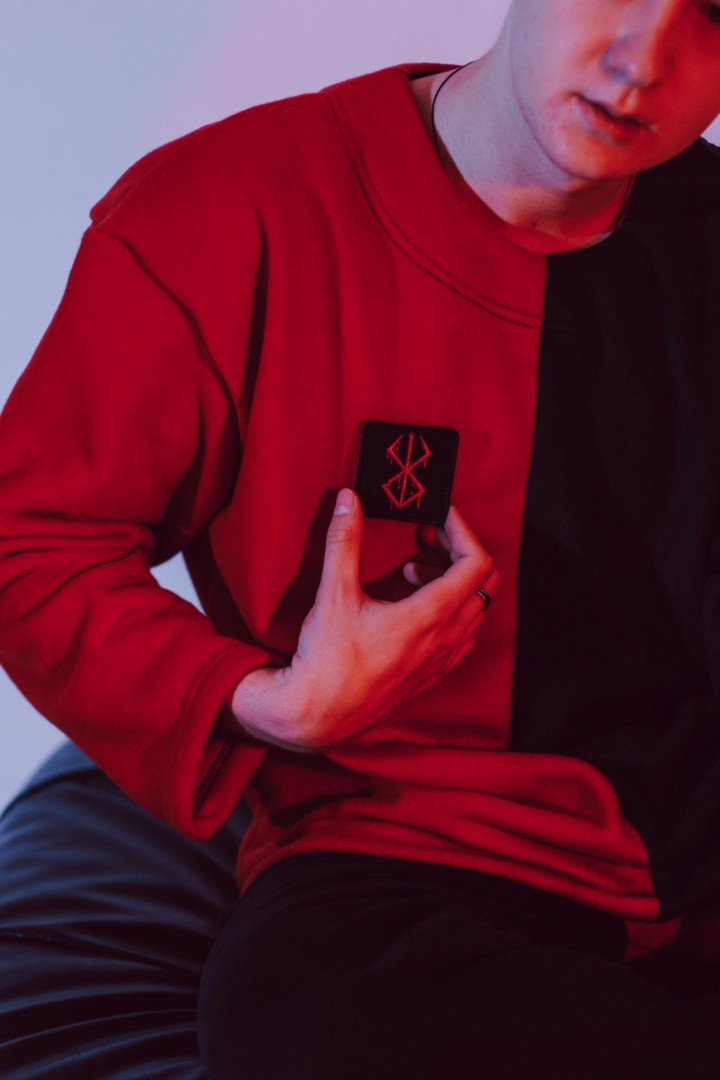 Шеврон патч на липучці Берсерк Selerity 02pt червоно-чорний (999994) 02PT