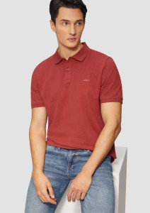 Поло cotton piqué polo shirt 2138262.3556 s.Oliver L Червоний 2138262.3556