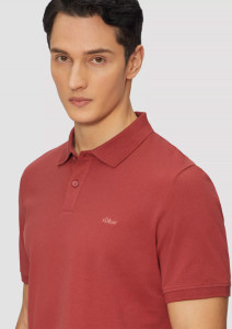 Поло cotton piqué polo shirt 2138262.3556 s.Oliver L Червоний 2138262.3556