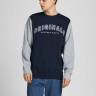 Світшот JORREWORKED SWEAT CREW NECK LTN 12207365-Navy Blazer-Fit:AUTHENTIC CROP Jack&Jones M Темно-с 12207365-NAVY BLAZER-FIT: