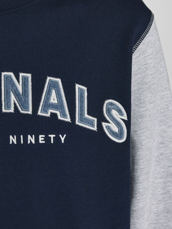 Світшот JORREWORKED SWEAT CREW NECK LTN 12207365-Navy Blazer-Fit:AUTHENTIC CROP Jack&Jones M Темно-с 12207365-NAVY BLAZER-FIT: