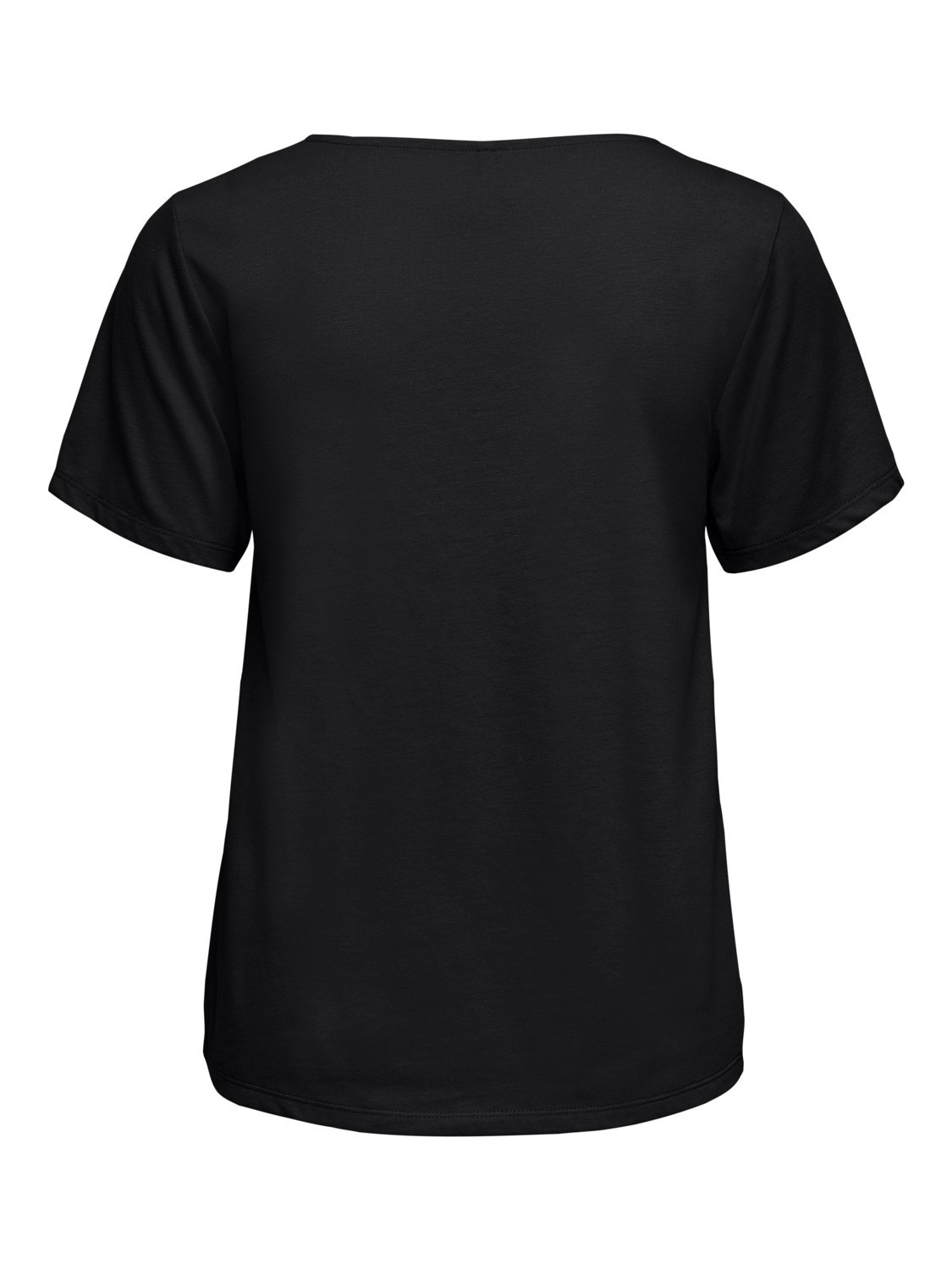 Футболка ONLAVA S/S V-NECK MIX WOVEN TOP JRS 15224916 Black ONLY S Чорний 15224916Black