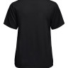 Футболка ONLAVA S/S V-NECK MIX WOVEN TOP JRS 15224916 Black ONLY S Чорний 15224916BLACK
