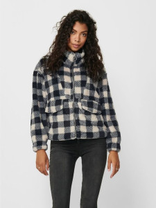 Пальто ONLDALINA L/S TEDDY SWT 15216686 Pumice Stone ONLY M Темно-синій 15216686PUMICESTONE