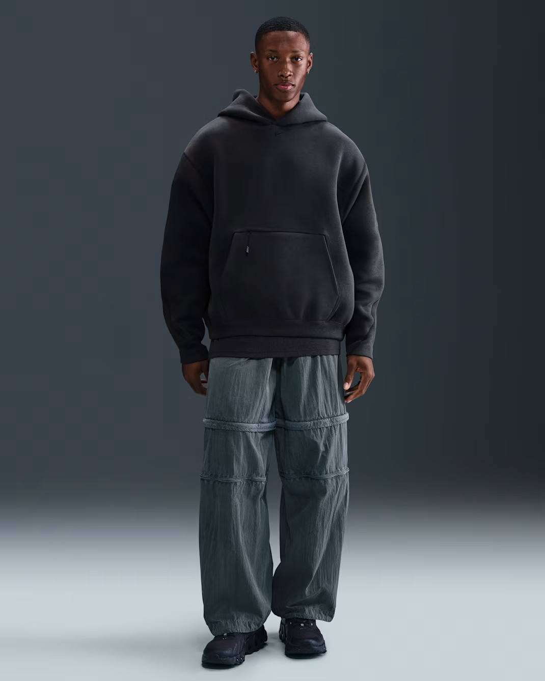 Худі чоловіче Nike Tech MenS Fleece Oversized Hoodie Black HV6535-060