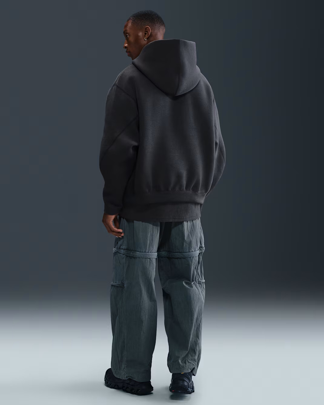 Худі чоловіче Nike Tech MenS Fleece Oversized Hoodie Black HV6535-060