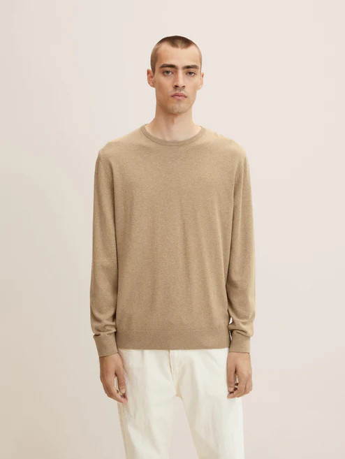 Кофта BASIC CRIGHT SPLASHY SAND ME 1027661-30317 Tom Tailor XXL Бежевий 1027661-30317