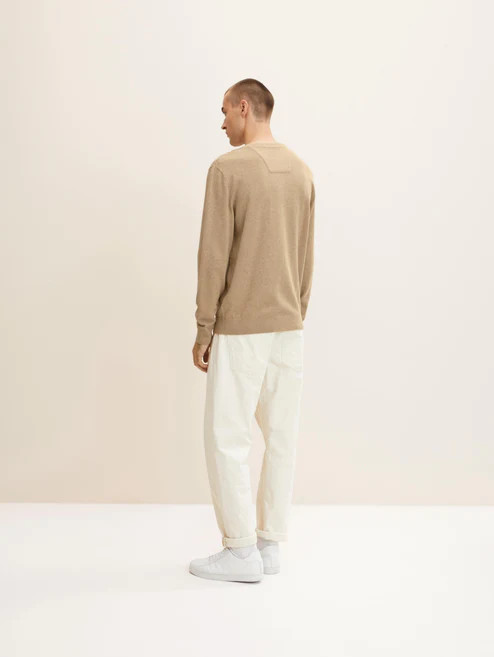 Кофта BASIC CRIGHT SPLASHY SAND ME 1027661-30317 Tom Tailor XXL Бежевий 1027661-30317