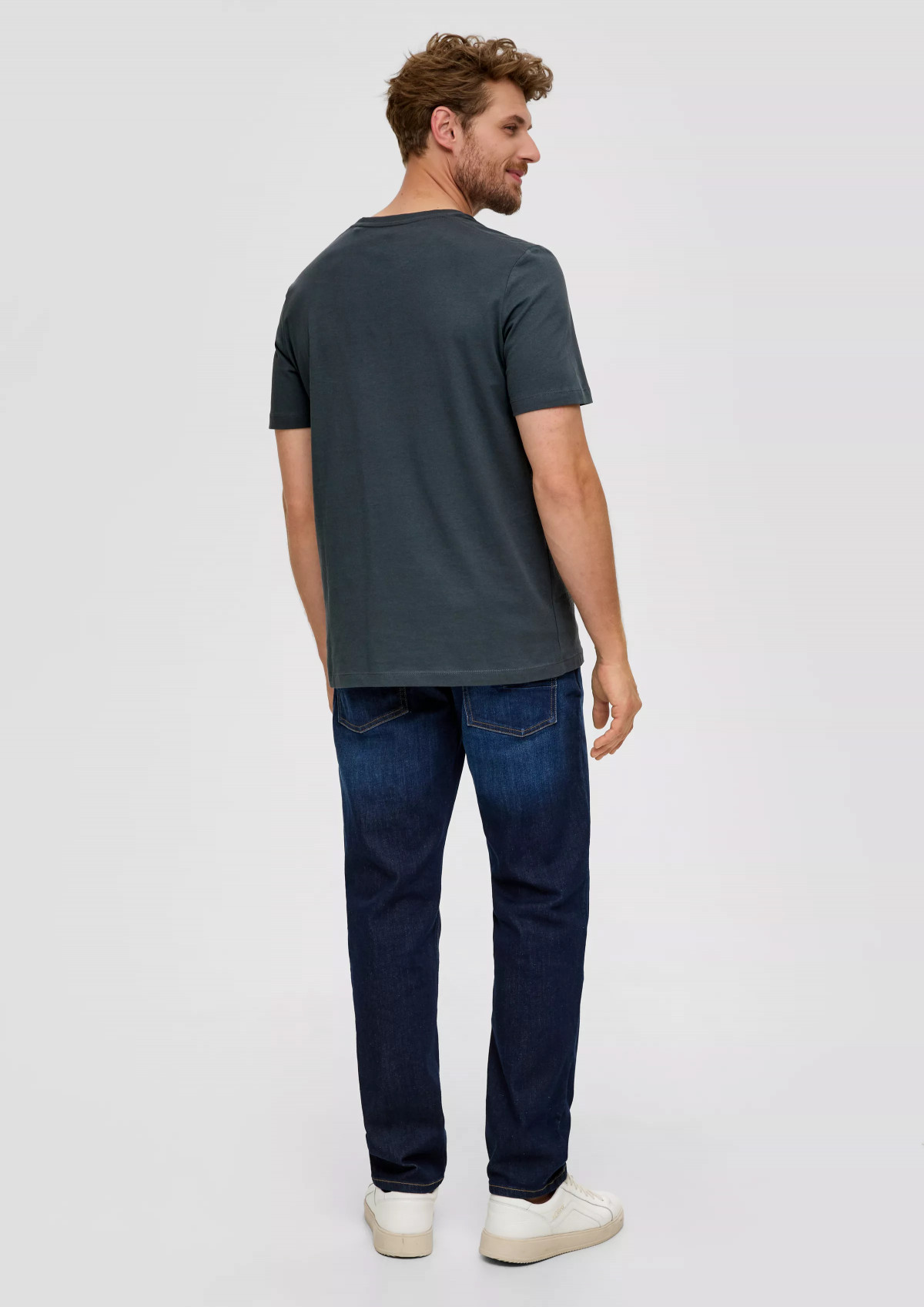 Футболка T-shirt à logo imprimé 2139909.95D2 s.Oliver L Темно-сірий 2139909.95D2
