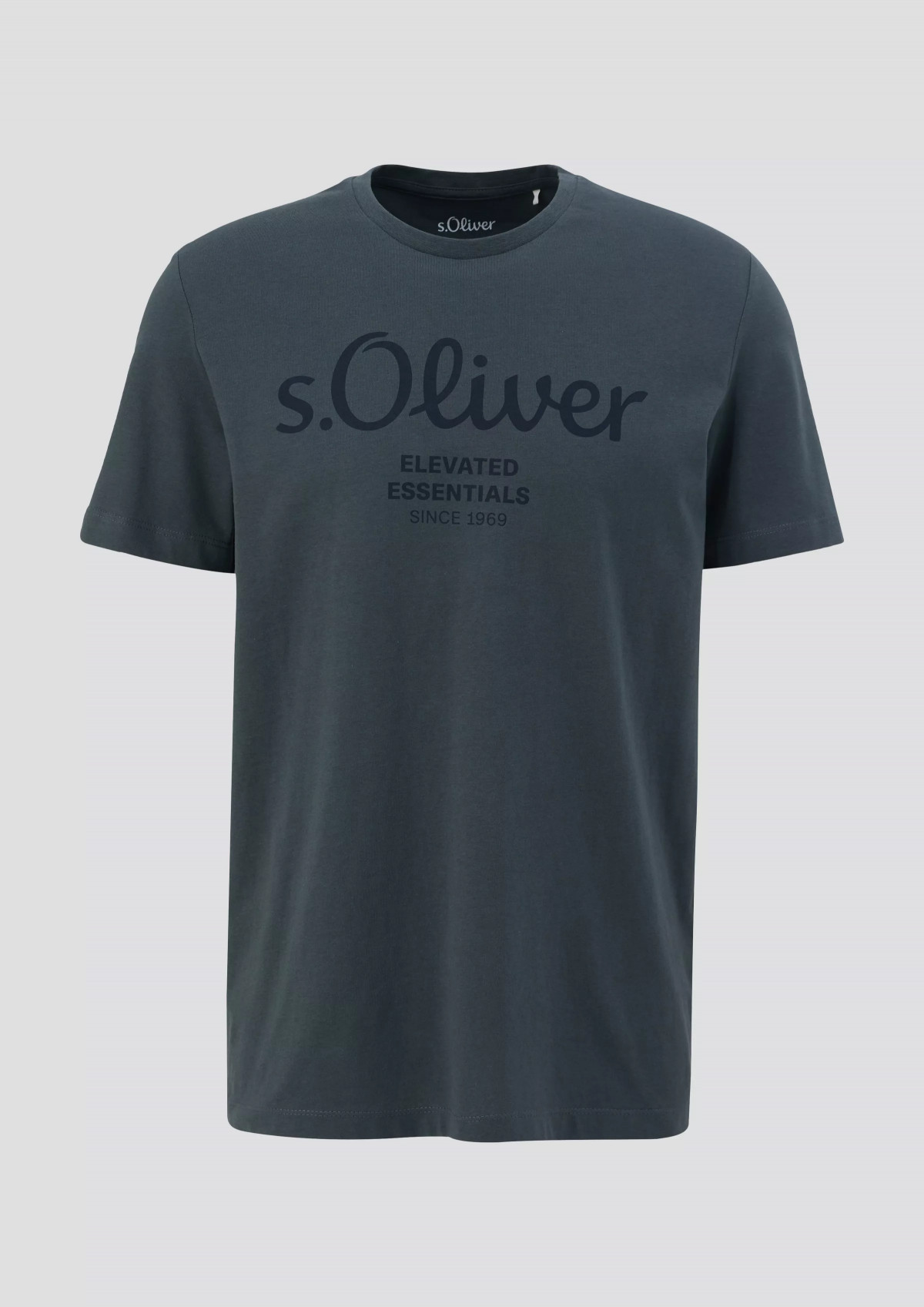 Футболка T-shirt à logo imprimé 2139909.95D2 s.Oliver L Темно-сірий 2139909.95D2