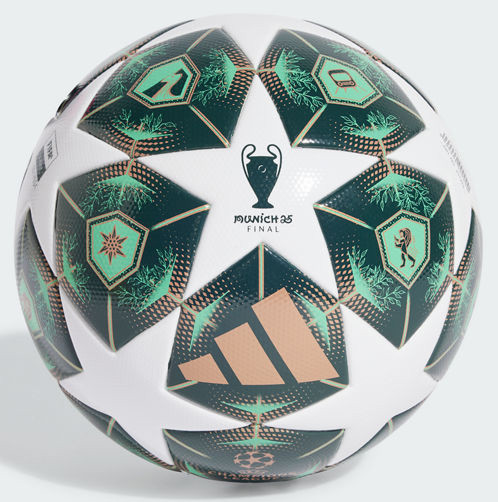 М'яч футбольний Adidas UCL LGE білий, зелений Уні 5 JH1296