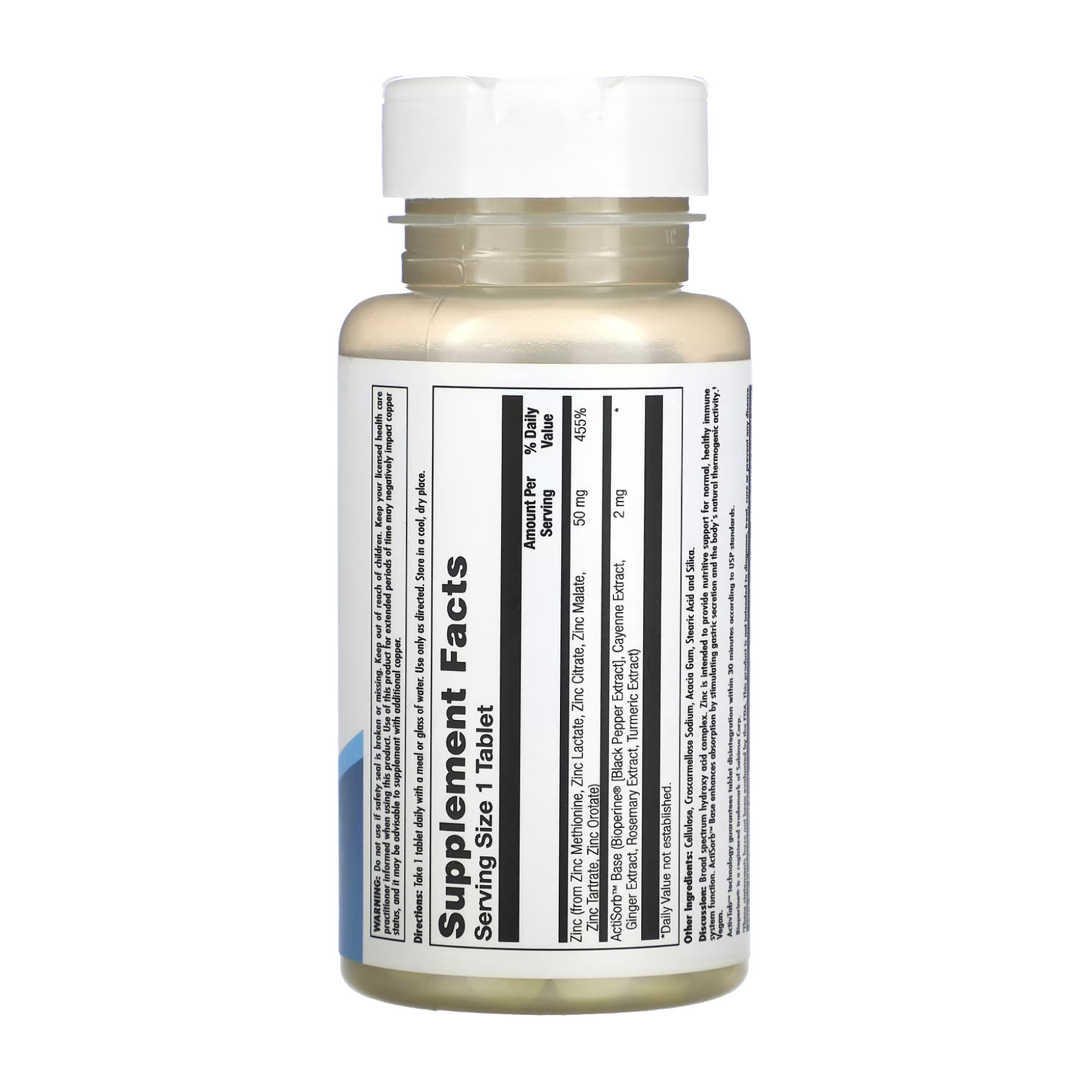 Таблетки KAL Zinc 50mg - 60 tabs 2023-10-3418