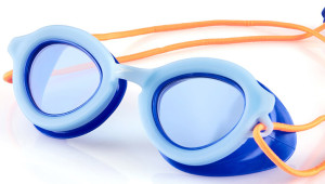 Окуляри для плавання Speedo KIDS SUNNY G S SHLLS 451 блакитний, синій помаранчевий Діт OSFM 8-775050515064