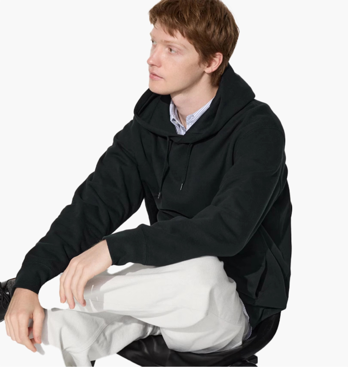 Худі унісекс Uniqlo Sweat Pullover Hoodie Black 444967-09 L 444967-09