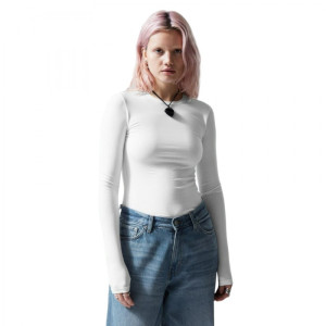 Лонгслів H&M Slim Fitted Long Sleeve White 1141162002 S 1141162002