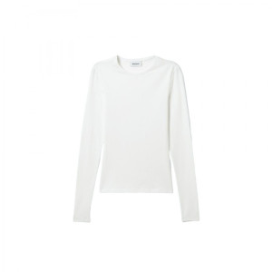 Лонгслів H&M Slim Fitted Long Sleeve White 1141162002 S 1141162002