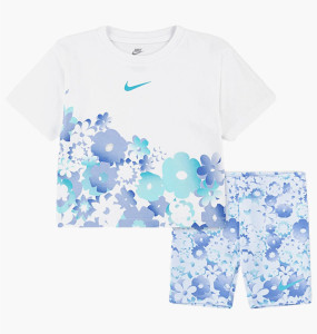 Костюм спортивний дитячий Nike Floral All Over Printed Suit White 36M848-U5M