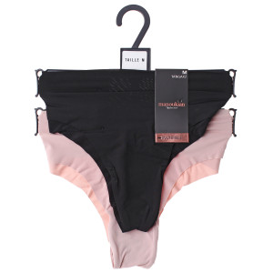 Труси Manoukian TANGA-X2-FEMME чорний, бежевий Жін L 19890191-3
