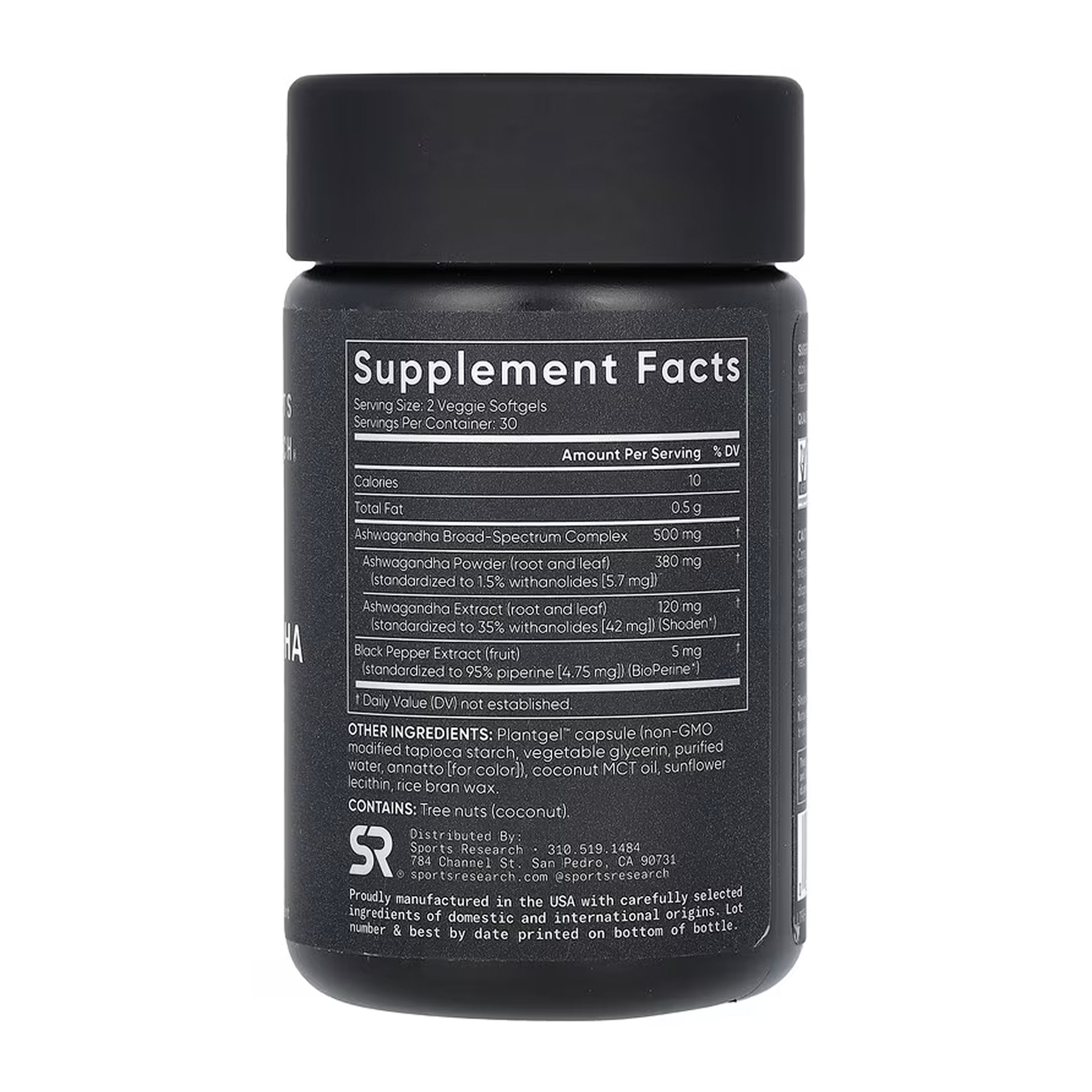 Софт гелеві капсули Sport Research Ashwagandha 500mg - 60 veggie softgels 2023-10-6169