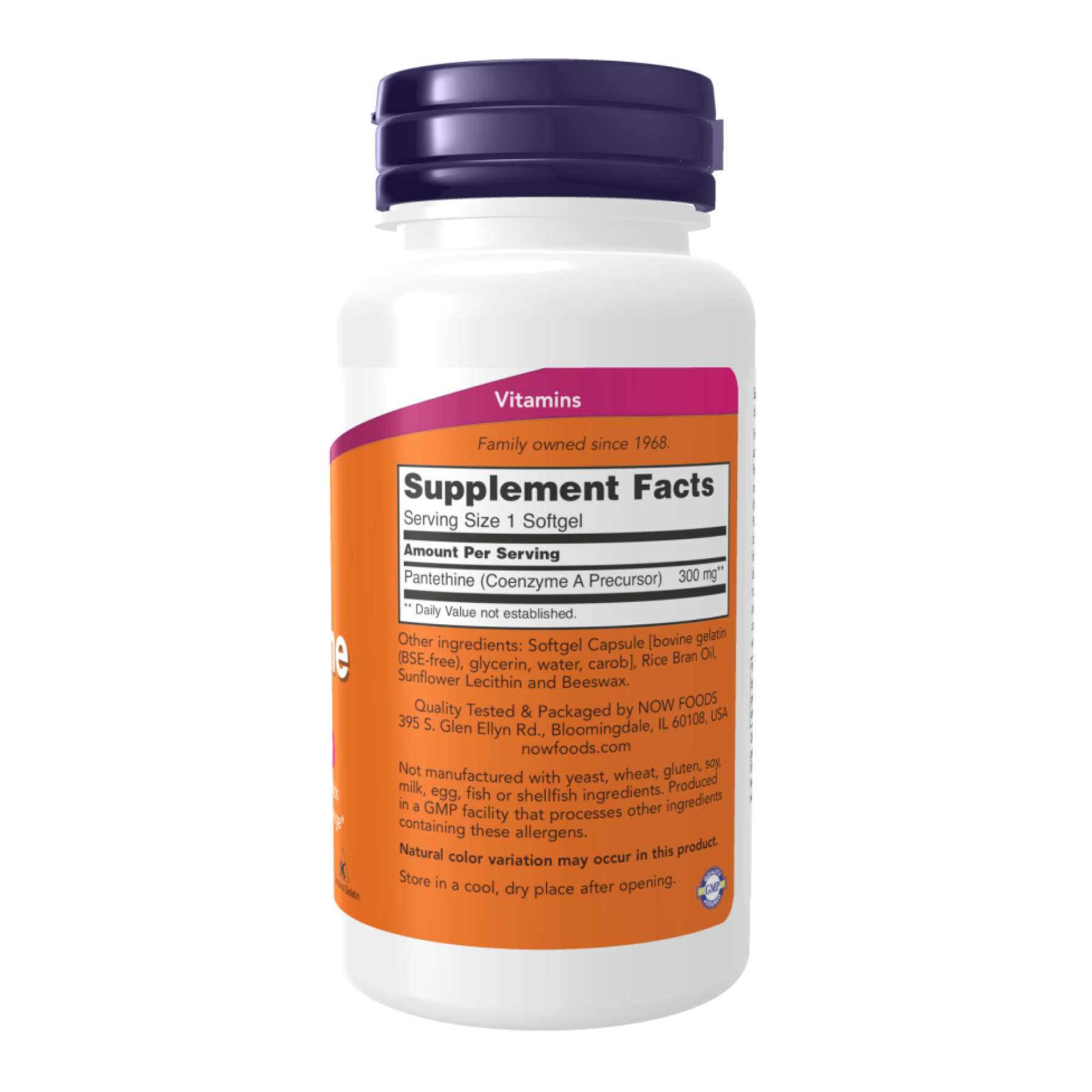 Софт гелеві капсули Now Foods Pantethine 300 mg - 60 softgels 2023-10-3758