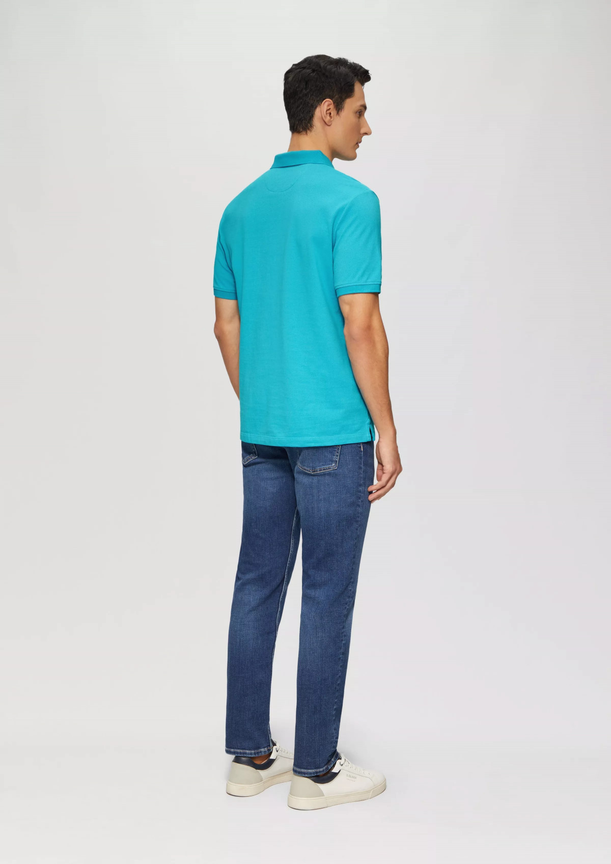 Поло cotton piqué polo shirt 2138262.6259 s.Oliver L Блакитний 2138262.6259