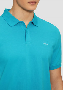 Поло cotton piqué polo shirt 2138262.6259 s.Oliver L Блакитний 2138262.6259