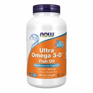 Софт гелеві капсули Ultra Omega 3-D™ Fish Oil - 180 Fish Softgels 2022-10-0410