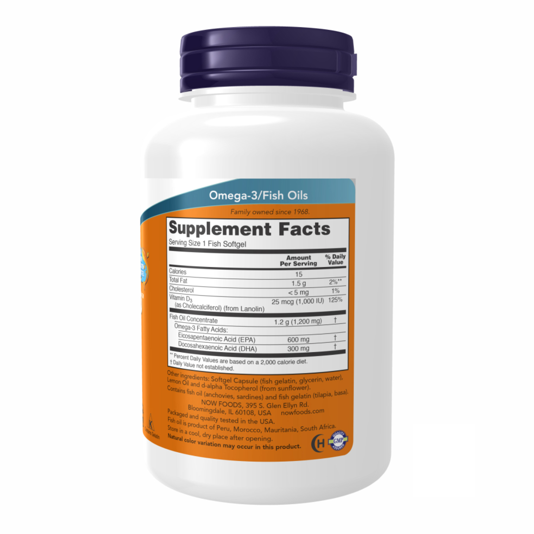Софт гелеві капсули Ultra Omega 3-D™ Fish Oil - 180 Fish Softgels 2022-10-0410