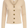 Блуза ONLNELLA L/S BUTTON TOP CS NN 15261547-Toasted Almond ONLY L Бежевий 15261547-TOASTED ALMOND