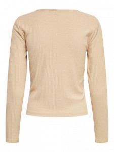 Блуза ONLNELLA L/S BUTTON TOP CS NN 15261547-Toasted Almond ONLY L Бежевий 15261547-TOASTED ALMOND