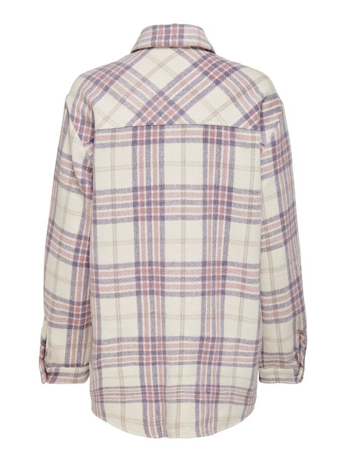 Куртка ONLVALENTINA L/S CHECK SHACKET OTW 15239157 Cloud Dancer-CHECK ONLY L Білий 15239157CloudDancer-CHECK