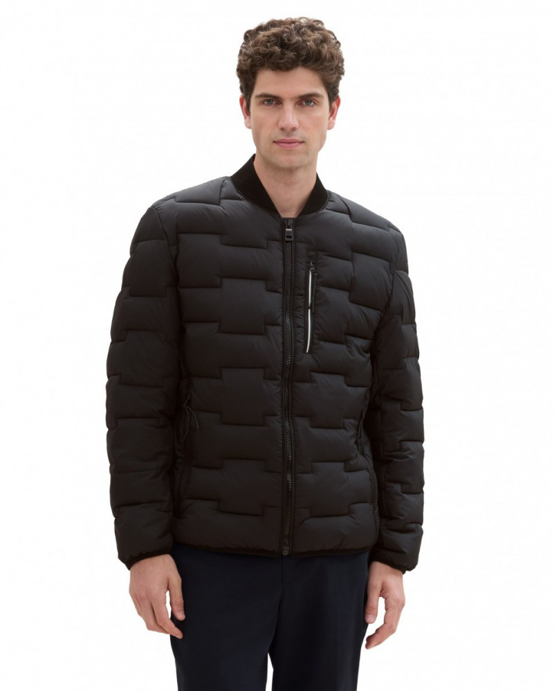 Куртка QUILTED BOMBER JACKET 1042119-29999 Tom Tailor S Чорний 1042119-29999