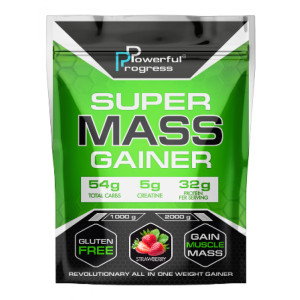 Порошок Super Mass Gainer - 1000g Strawberry 100-84-9850401-20
