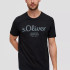 Футболка T-shirt à logo imprimé 2139909.99D1 s.Oliver L Чорний 2139909.99D1