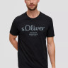 Футболка T-shirt à logo imprimé 2139909.99D1 s.Oliver L Чорний 2139909.99D1