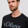 Футболка T-shirt à logo imprimé 2139909.99D1 s.Oliver L Чорний 2139909.99D1