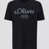 Футболка T-shirt à logo imprimé 2139909.99D1 s.Oliver L Чорний 2139909.99D1