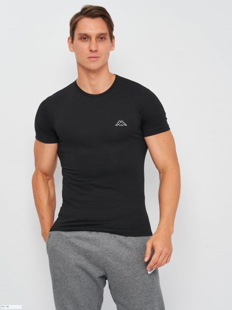Футболка Kappa T-shirt Mezza Manica Girocollo антрацит Чол L K1304 Antracite
