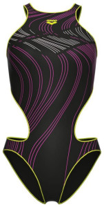 Купальник закритий для жінок Arena ONE STREAM SWIMSUIT чорний, рожевий Жін 34 008953-560