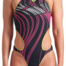 Купальник закритий для жінок Arena ONE STREAM SWIMSUIT чорний, рожевий Жін 34 008953-560
